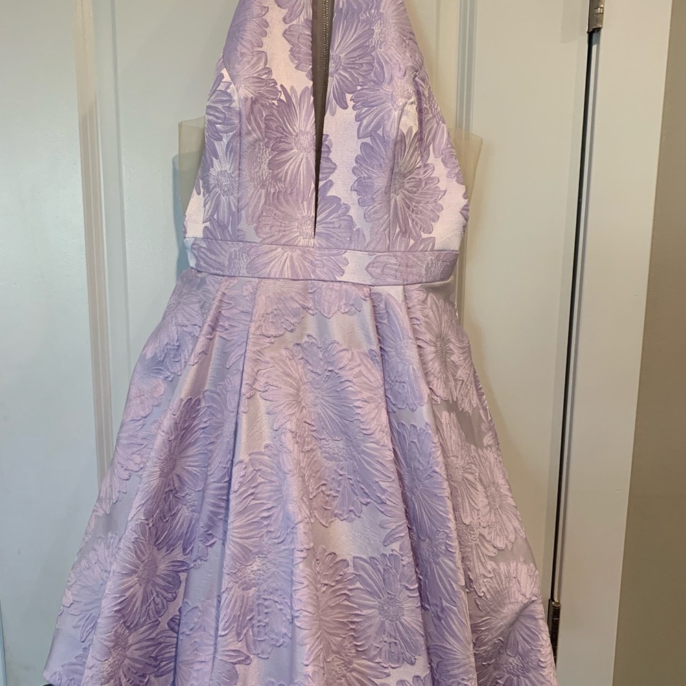 Sherri Hill Lilac Formal Dress. - Picture 3 of 7